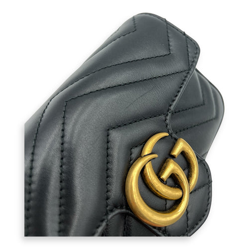 Gucci GG Marmont Crossbody Bag Black in Calfskin, Gold hardware_1