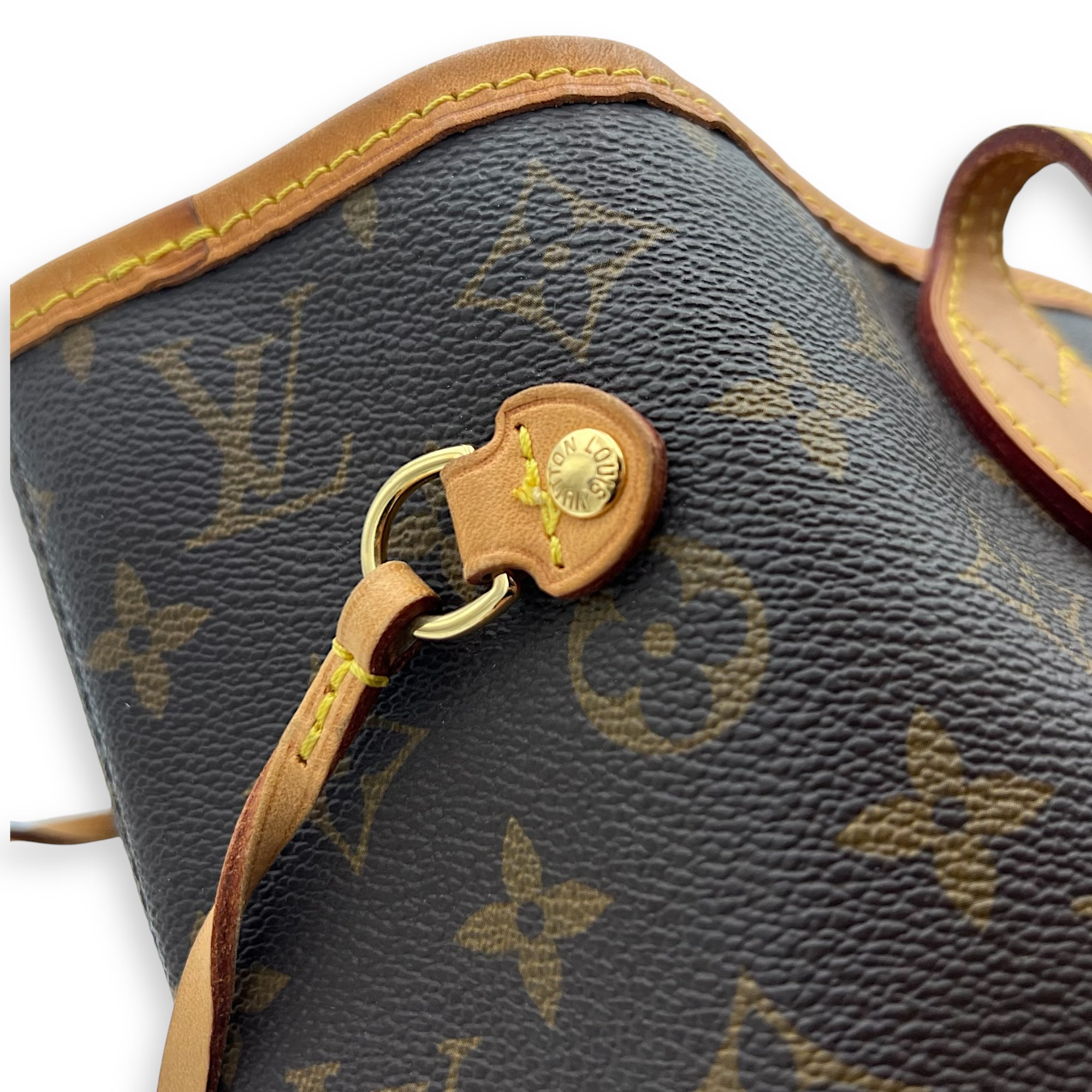Louis Vuitton Neverfull MM Brown Tote Bag in Monogram Coated Canvas, Gold hardware_9