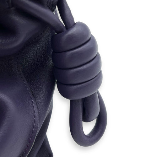 Loewe Flamenco Shoulder Bag Purple in Lambskin, Silver hardware_9