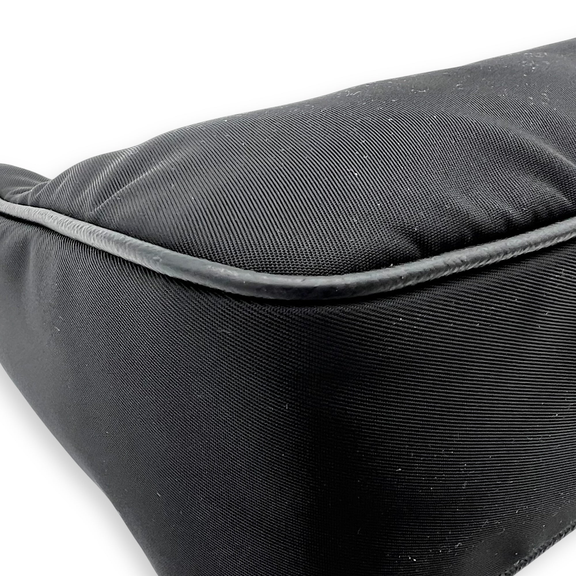 Prada Re-Edition 2005 Crossbody Bag Black in Re-Nylon, Silver hardware_10