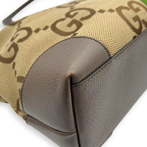 Gucci GG Tote Bag Brown in Canvas, Gold hardware_8