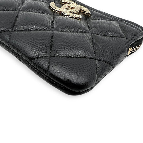 Chanel CC Wallet Black in Caviar Leather, Gold hardware_9
