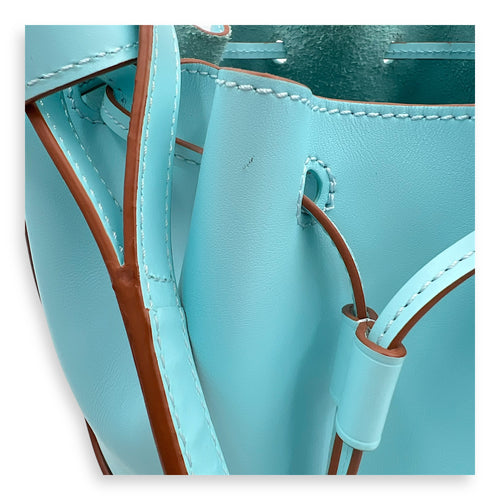 Loewe Ballon Bucket Bag Blue in Calfskin, Gold hardware_9