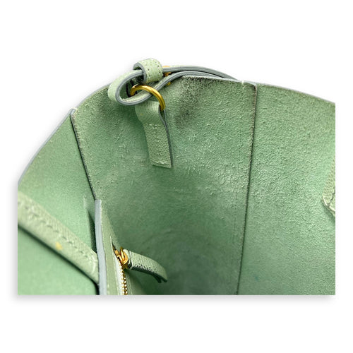 Celine 2 way bag Tote Bag Green in Calfskin, Gold hardware_7