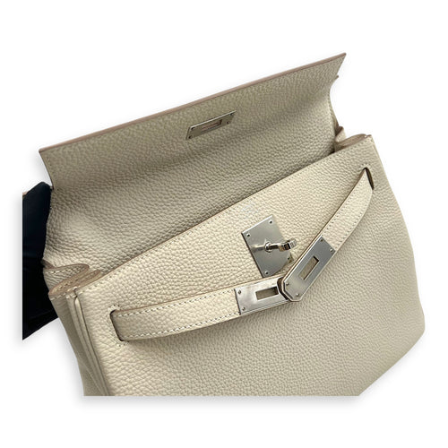 Hermès Kelly Craie/Black/Fauve/Rouge H in Togo, Palladium hardware_9
