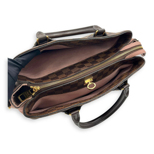 Louis Vuitton Normandy Top Handle Bag Brown in Coated Canvas, Gold hardware_9