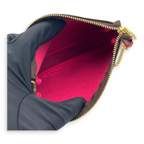Louis Vuitton Pochette Clutch Brown in Monogram Coated Canvas, Gold hardware_9