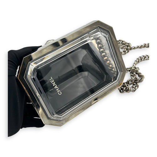 Chanel Minaudiere Plexiglass Vanity Crossbody Bag Black in Others, Silver hardware_9