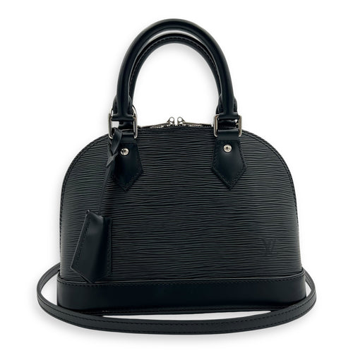 Louis Vuitton Alma BB Black Top Handle Bag in Epi Leather, Silver hardware_9