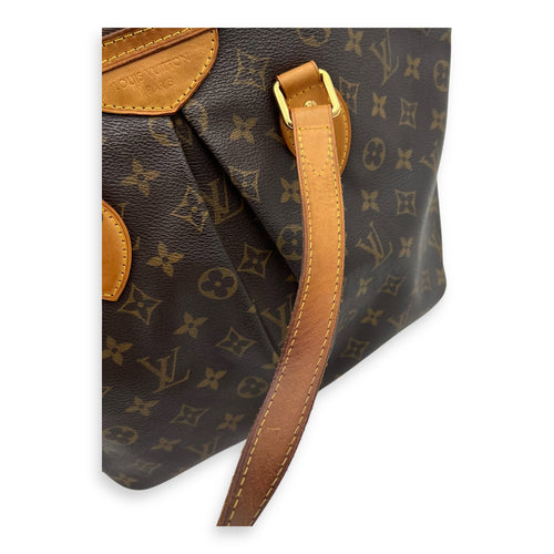 Louis Vuitton Palermo Top Handle Bag PM Brown in Monogram Coated Canvas, Gold hardware_9