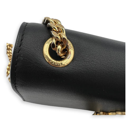 Saint Laurent Kate Crossbody Bag Black in Calfskin, Gold hardware_1