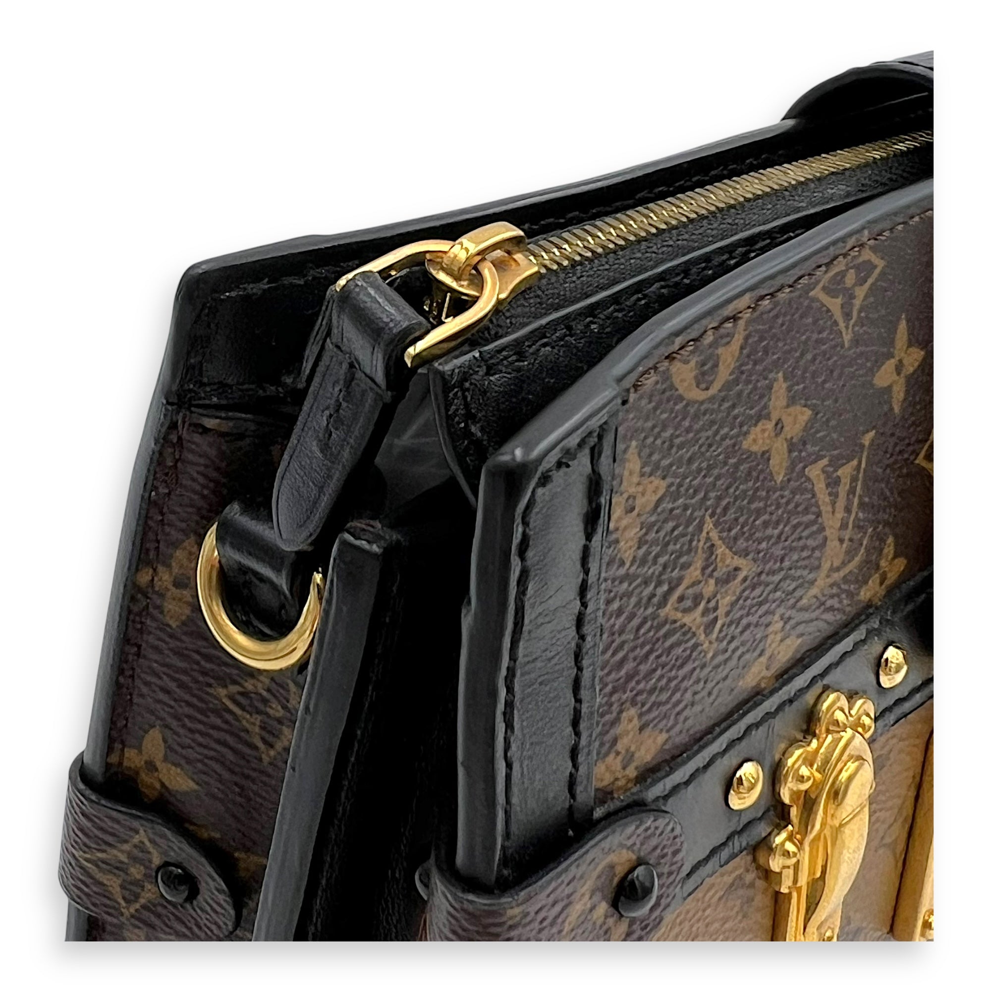 Louis Vuitton Trunk Trunk Clutch 2 Way Brown in Monogram Coated Canvas, Gold hardware_8