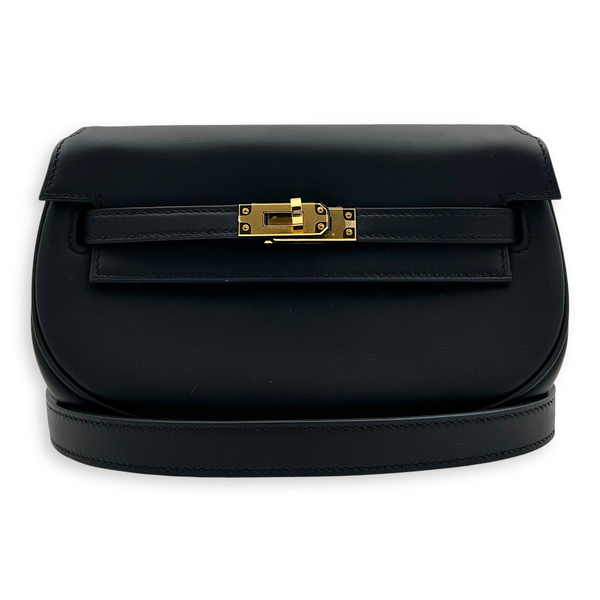 Hermès Kelly Moove Black in Swift, Gold hardware_9