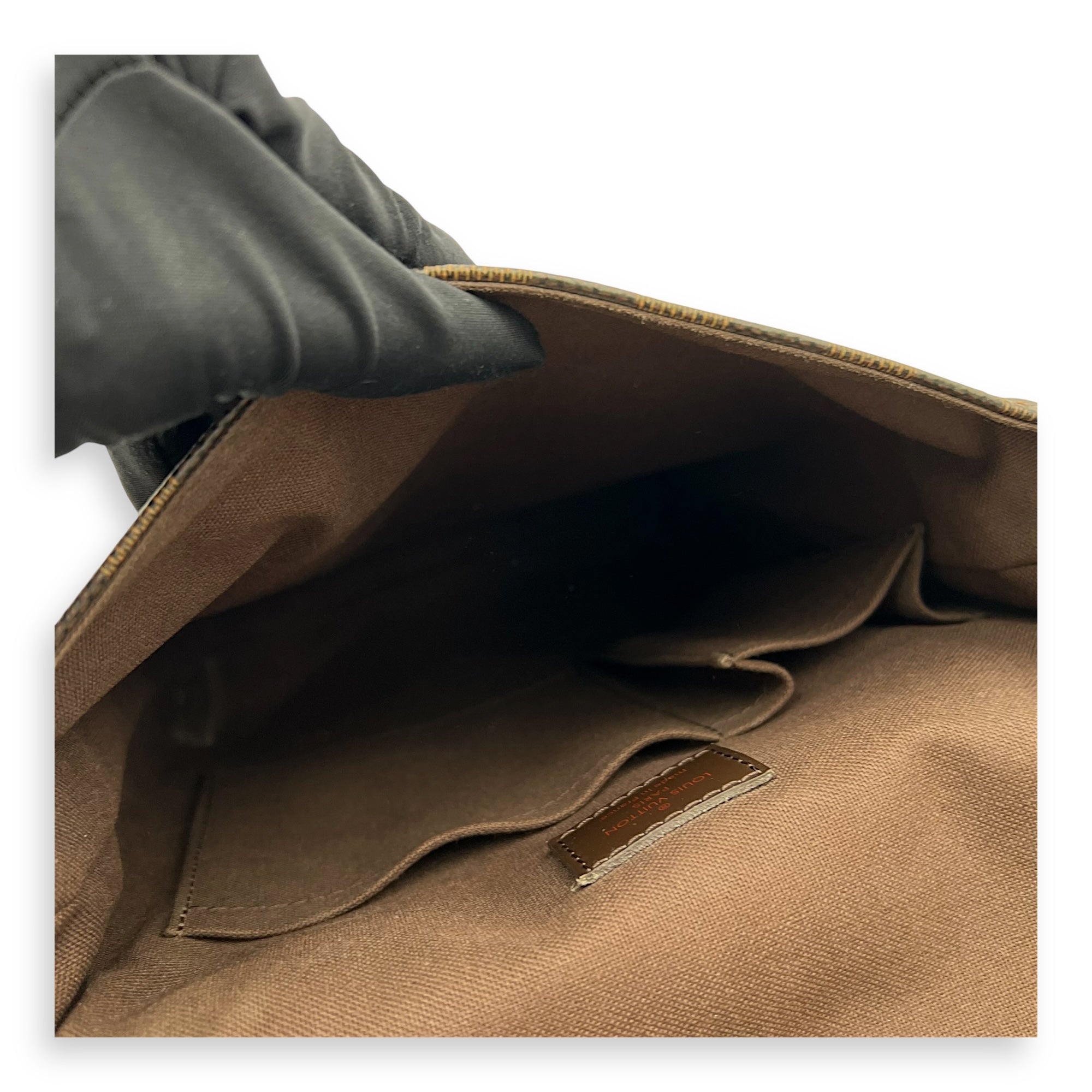 Louis Vuitton Brooklyn Crossbody Bag Brown in Coated Canvas, Lacquered Metal hardware_9