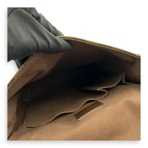 Louis Vuitton Brooklyn Crossbody Bag Brown in Coated Canvas, Lacquered Metal hardware_9