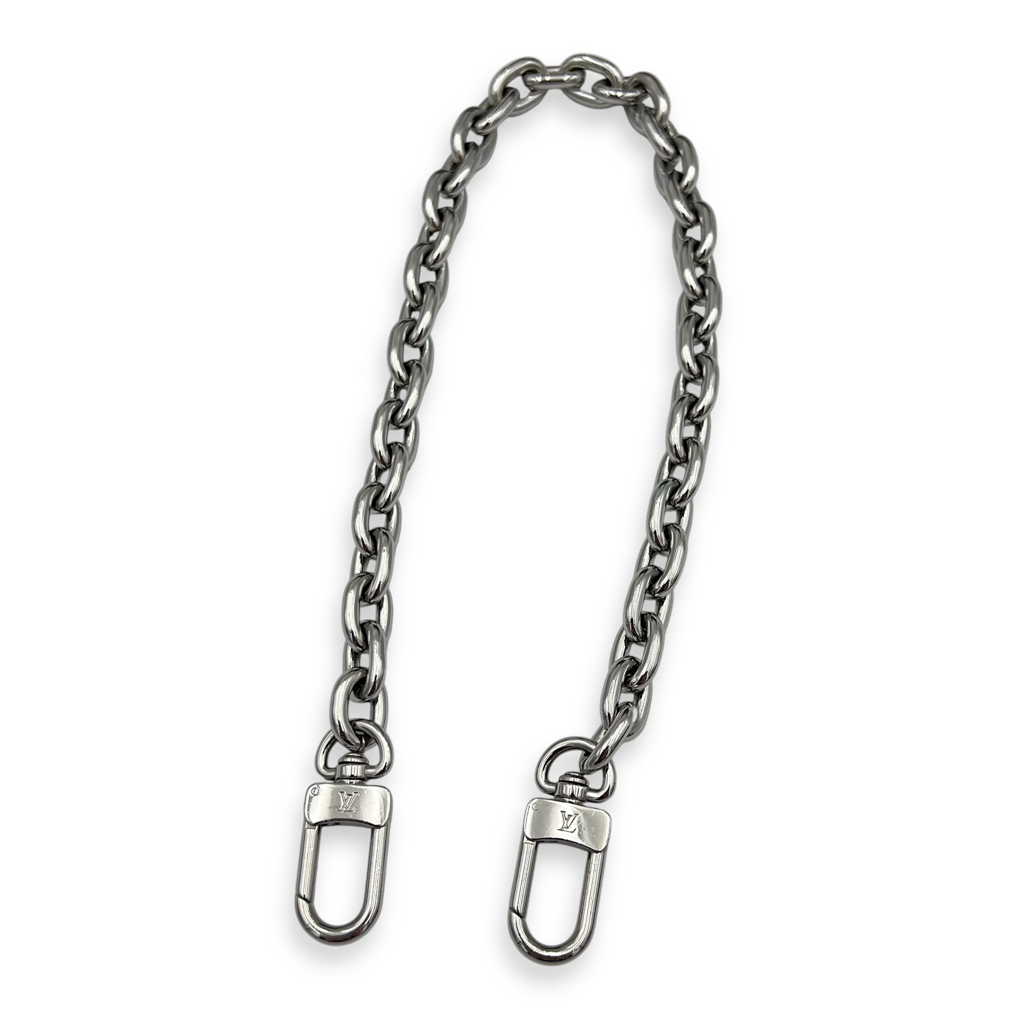 Louis Vuitton Loop Shoulder Bag Black in Denim, Silver hardware_8