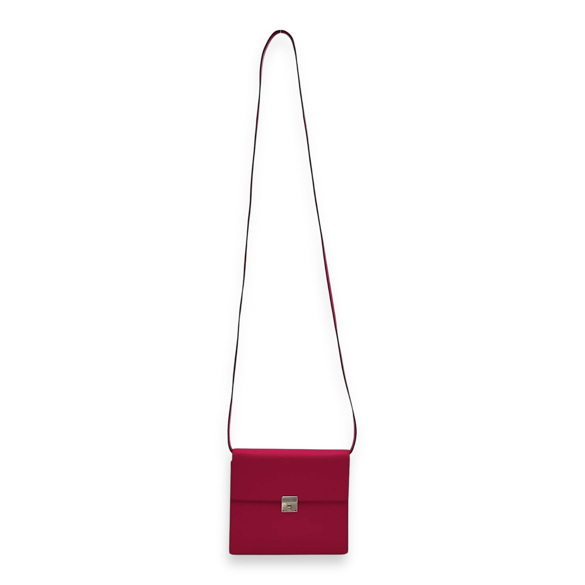 Hermès Clic Rose Extreme Shoulder Bag in Epsom, Palladium hardware_2