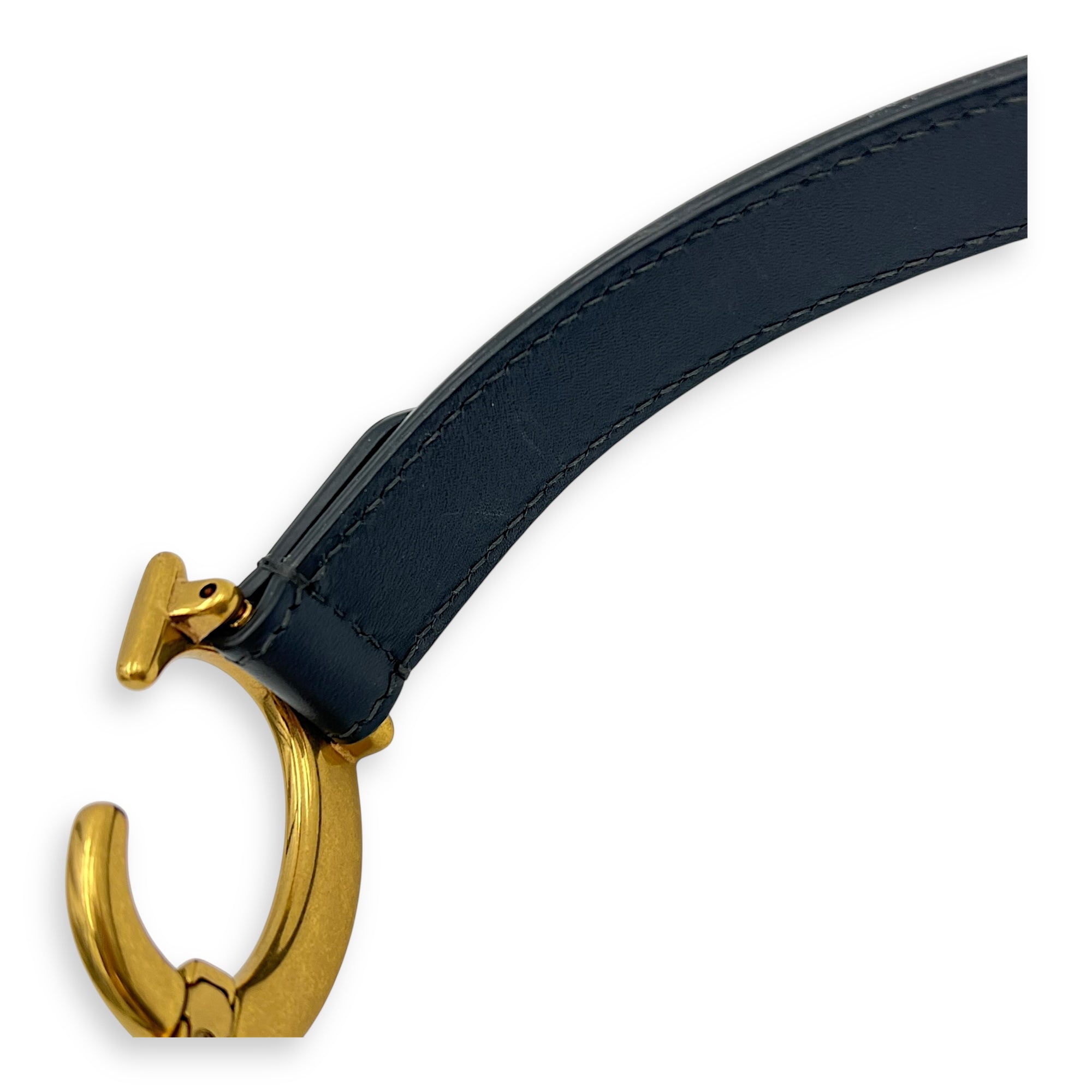 Dior Saddle Shoulder Bag Blue in Jacquard, Gold hardware_4