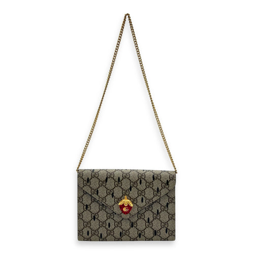 Gucci GG Clutch Brown in Coated Canvas, Gold hardware_1