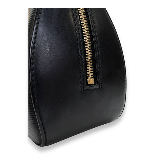 Jasmine Black Top Handle Bag in Epi Leather, Gold hardware