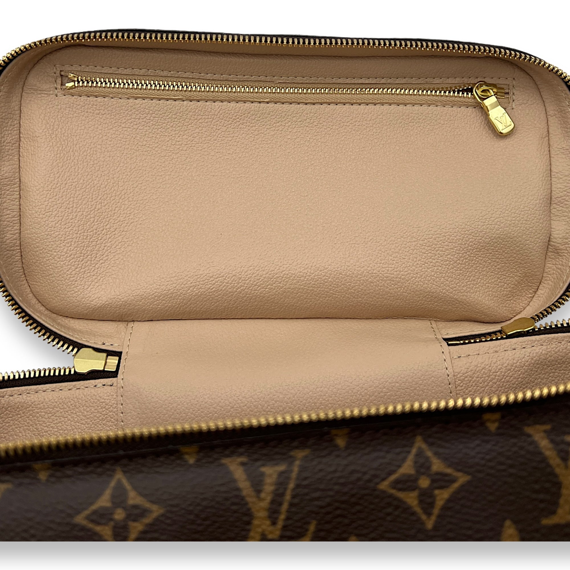 Nice BB Brown Vanity Bag in Monogram Coated Canvas, Gold hardware