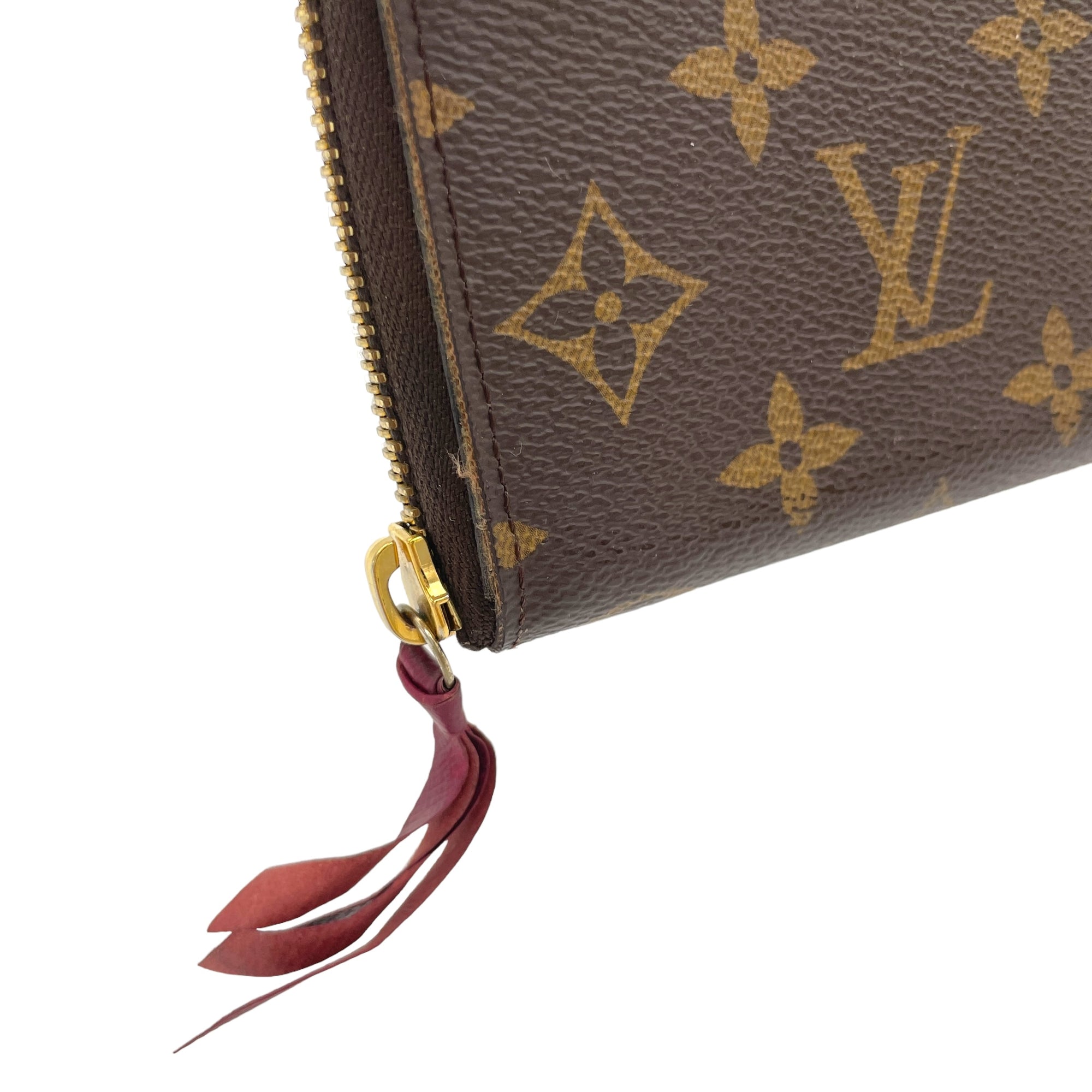 Clemence Wallet  Brown in Monogram Coated Canvas , Gold Hardware