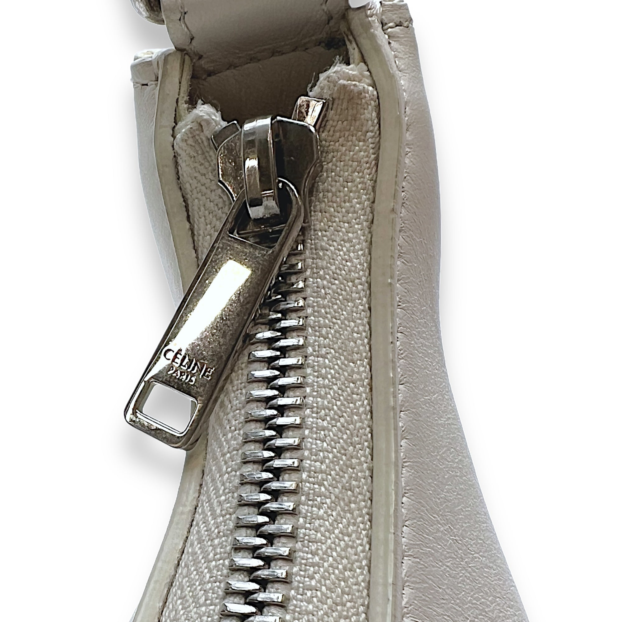 Ava Shoulder Bag  White in Calfskin , Silver Hardware