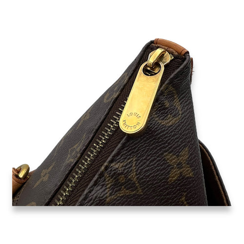 Totally MM Brown Shoulder Bag in Monogram Coated Canvas, Gold hardware