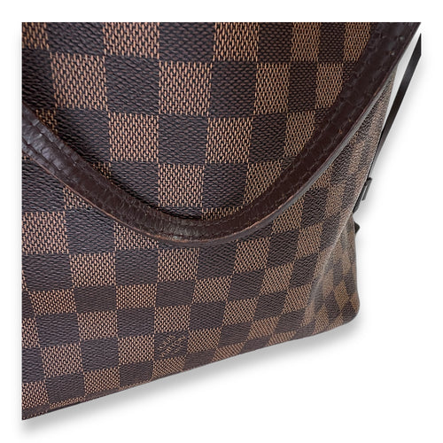 Neverfull MM Brown Tote Bag in Coated Canvas, Gold hardware