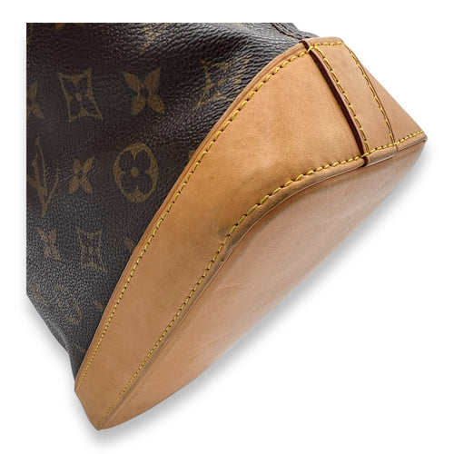 Lockit PM Brown Top Handle Bag in Monogram Coated Canvas, Gold hardware