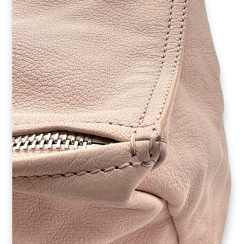 Pandora Medium Pink Shoulder Bag in Goat Leather, Silver hardware