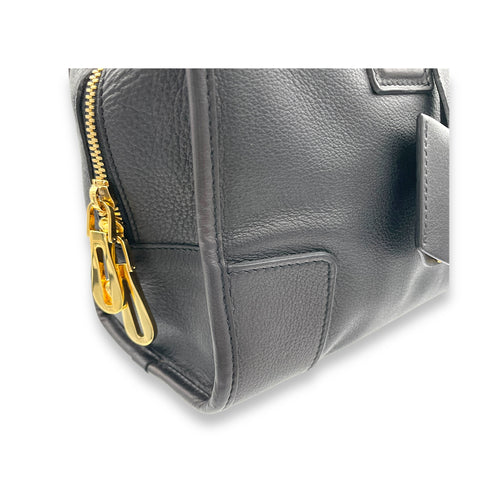 Amazona Top Handle Bag 28 Black in Calfskin, Gold hardware