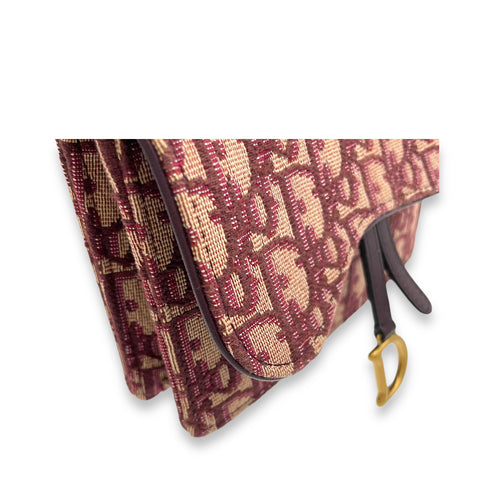 Oblique Saddle Belt bag in Jacquard, Gold Hardware