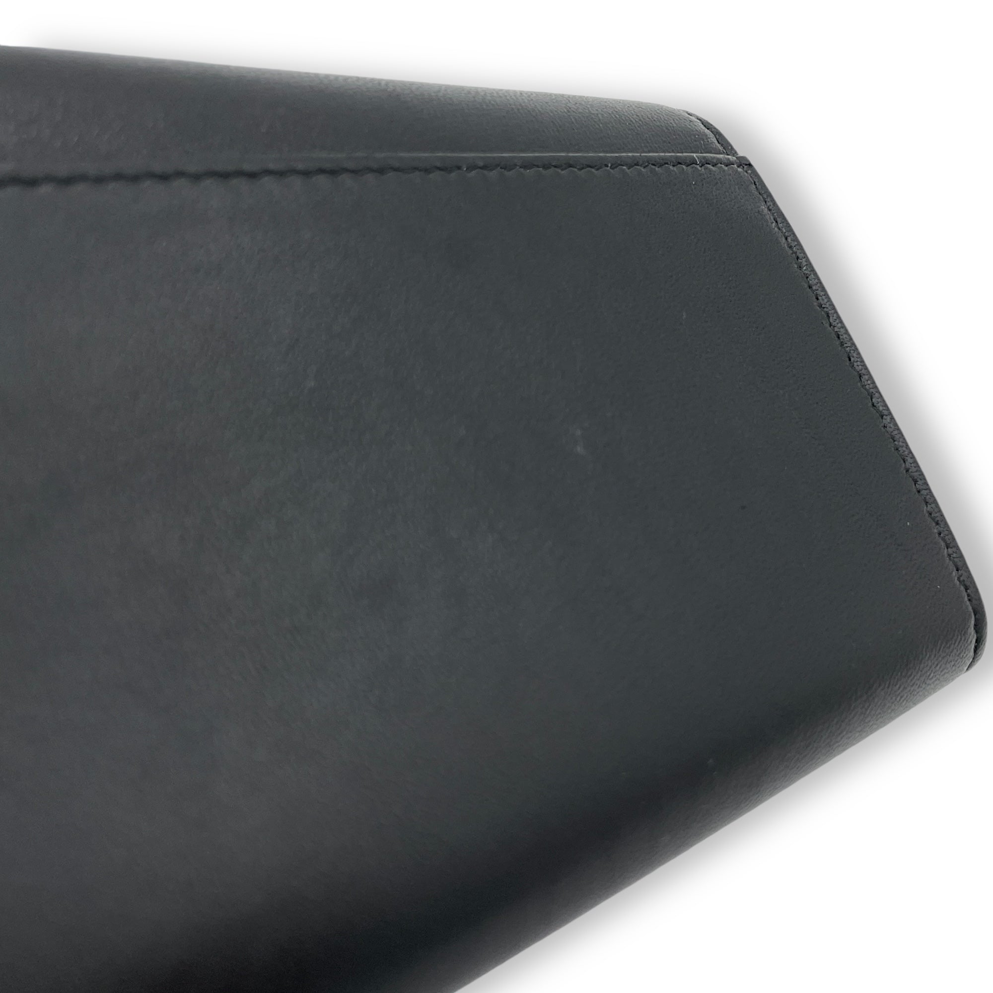 Cassandre Envelope Small Black Wallet in Lambskin, Gold hardware