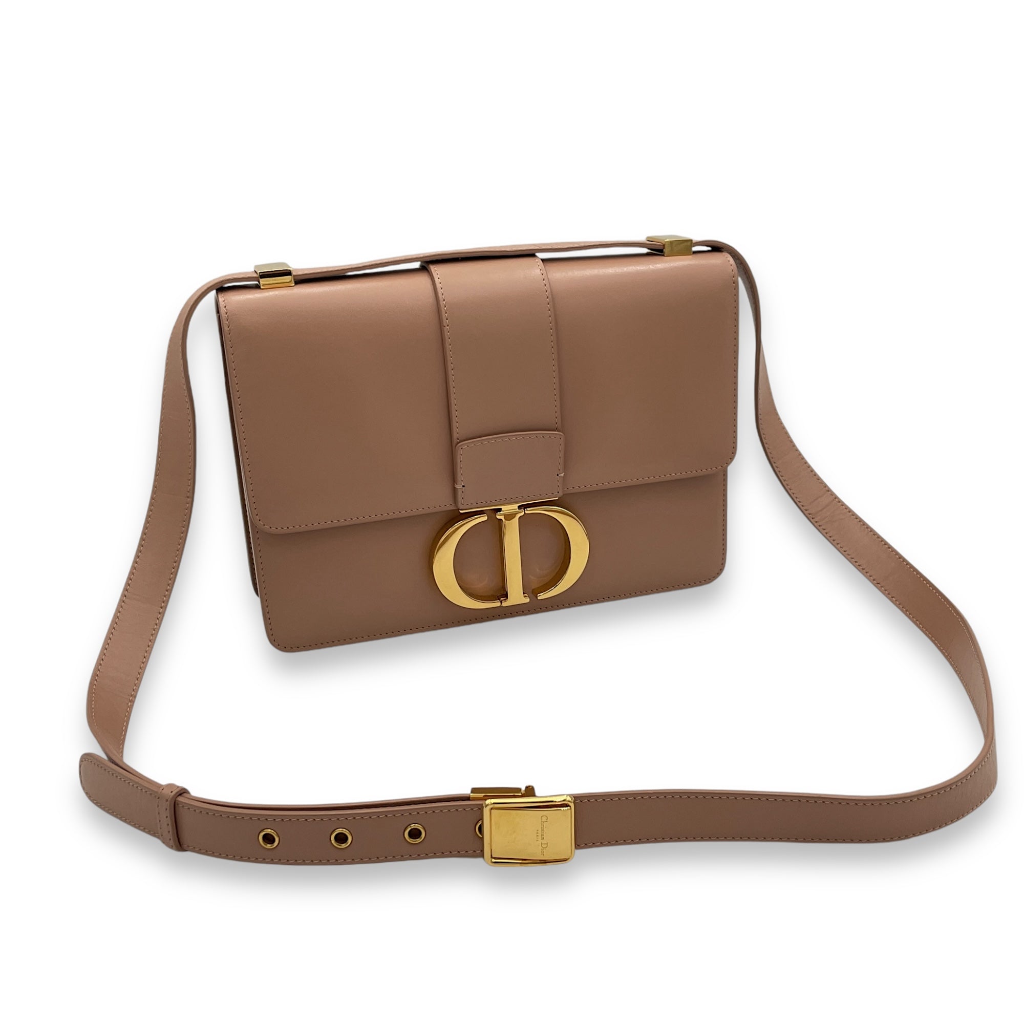 30 Montaigne Shoulder bag in Calfskin, Gold Hardware