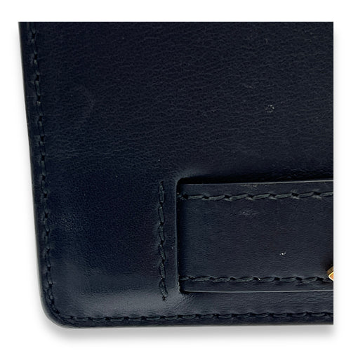 J'adior Black Wallet On Chain in Lambskin, Gold hardware