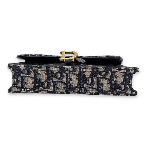 Oblique Saddle Belt bag in Jacquard, Gold Hardware