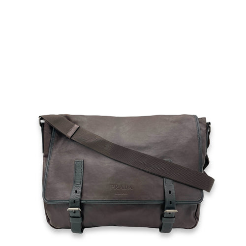 Others Messenger Brown in Calfskin, Silver hardware