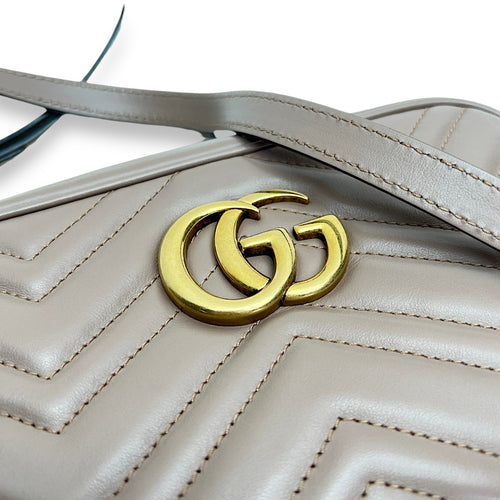 GG Marmont Small Crossbody bag in Calfskin, Gold Hardware