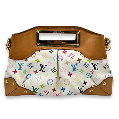 Judy Murakami Top Handle Bag Multi-colour in Monogram Coated Canvas, Gold hardware