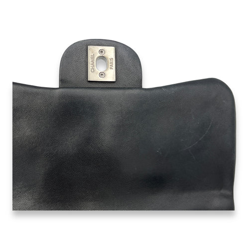 Square Bag Crossbody Bag Black in Lambskin, Silver hardware