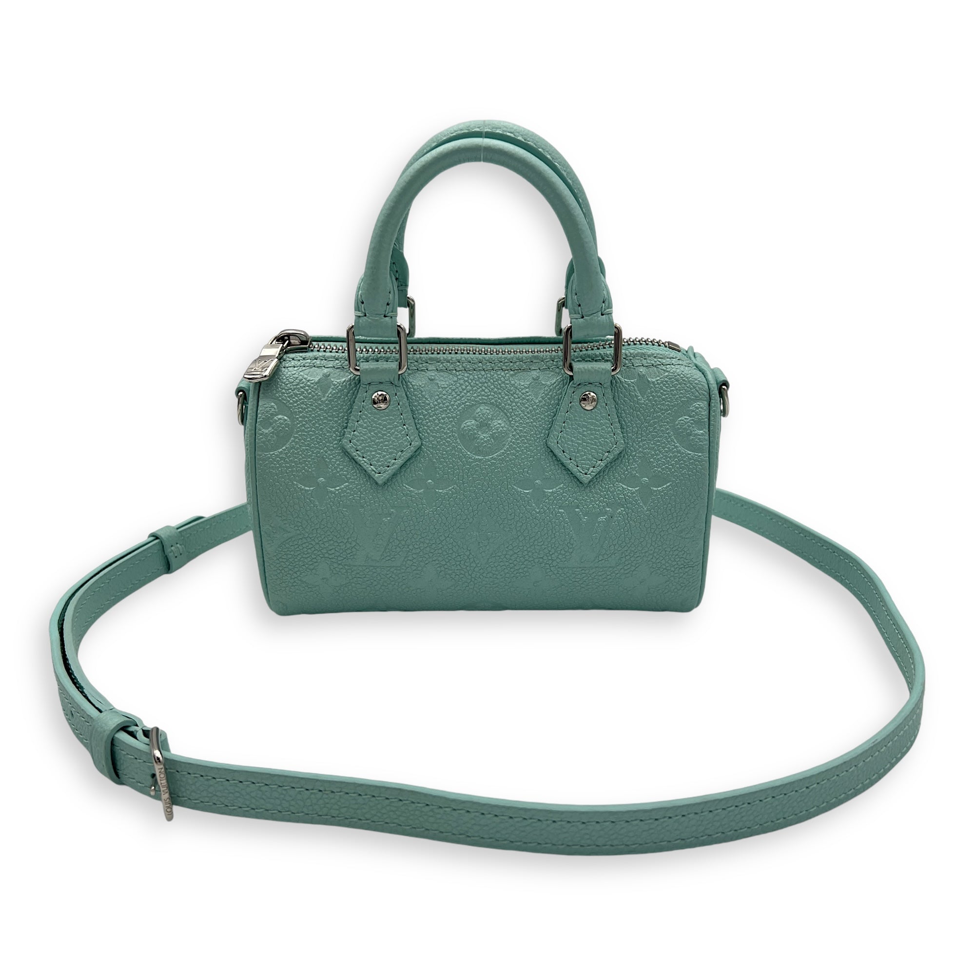 Speedy SH Lagoon Top Handle Bag in Monogram Empreinte Leather, Silver hardware