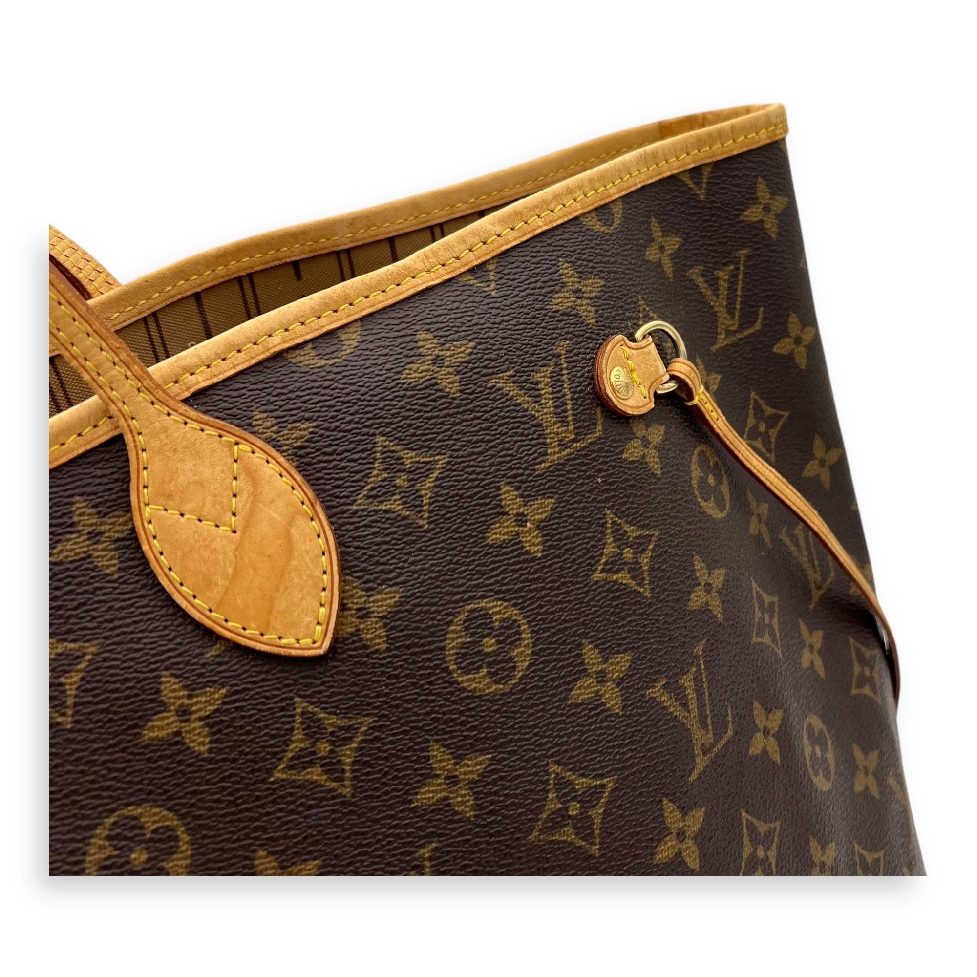 Neverfull Tote Bag GM Brown in Monogram Coated Canvas, Gold hardware