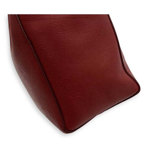 Sangle Shoulder Bag Small Red in Calfskin, Gold hardware