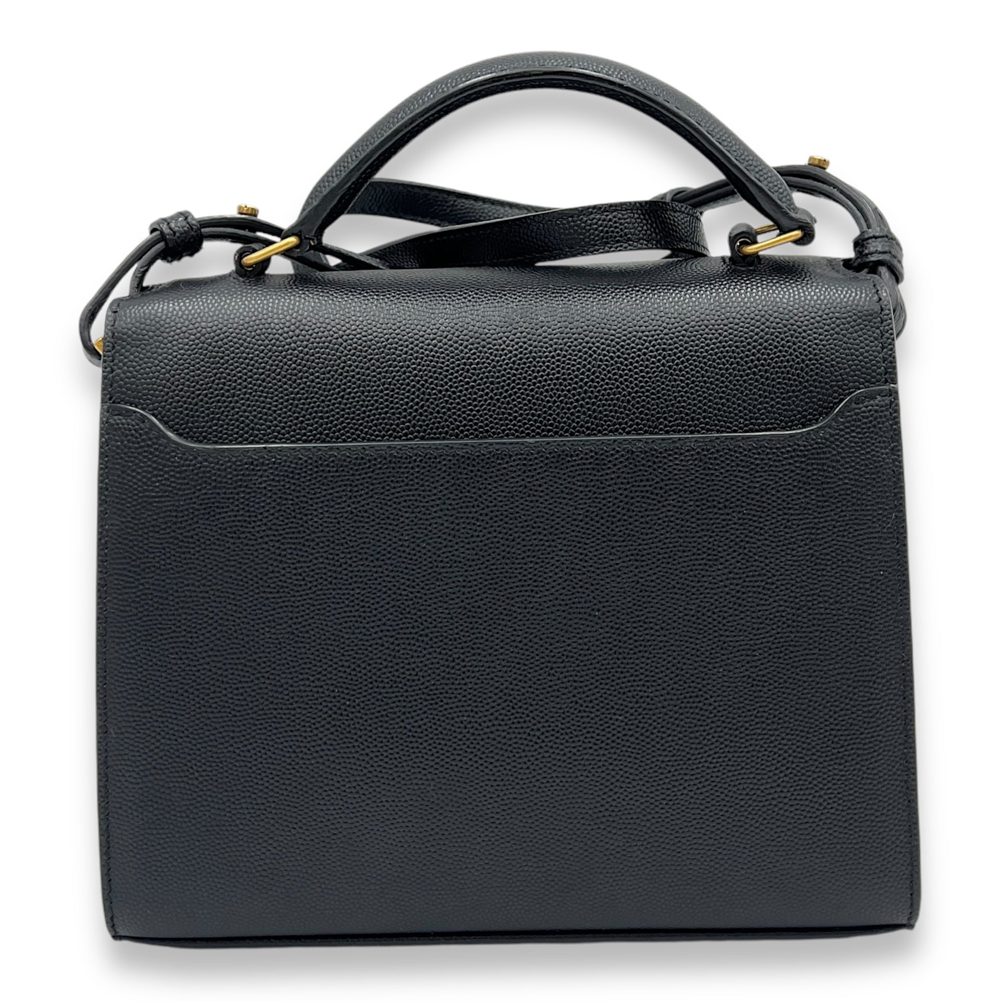 Others Top Handle Bag Black in Caviar Leather, Gold hardware