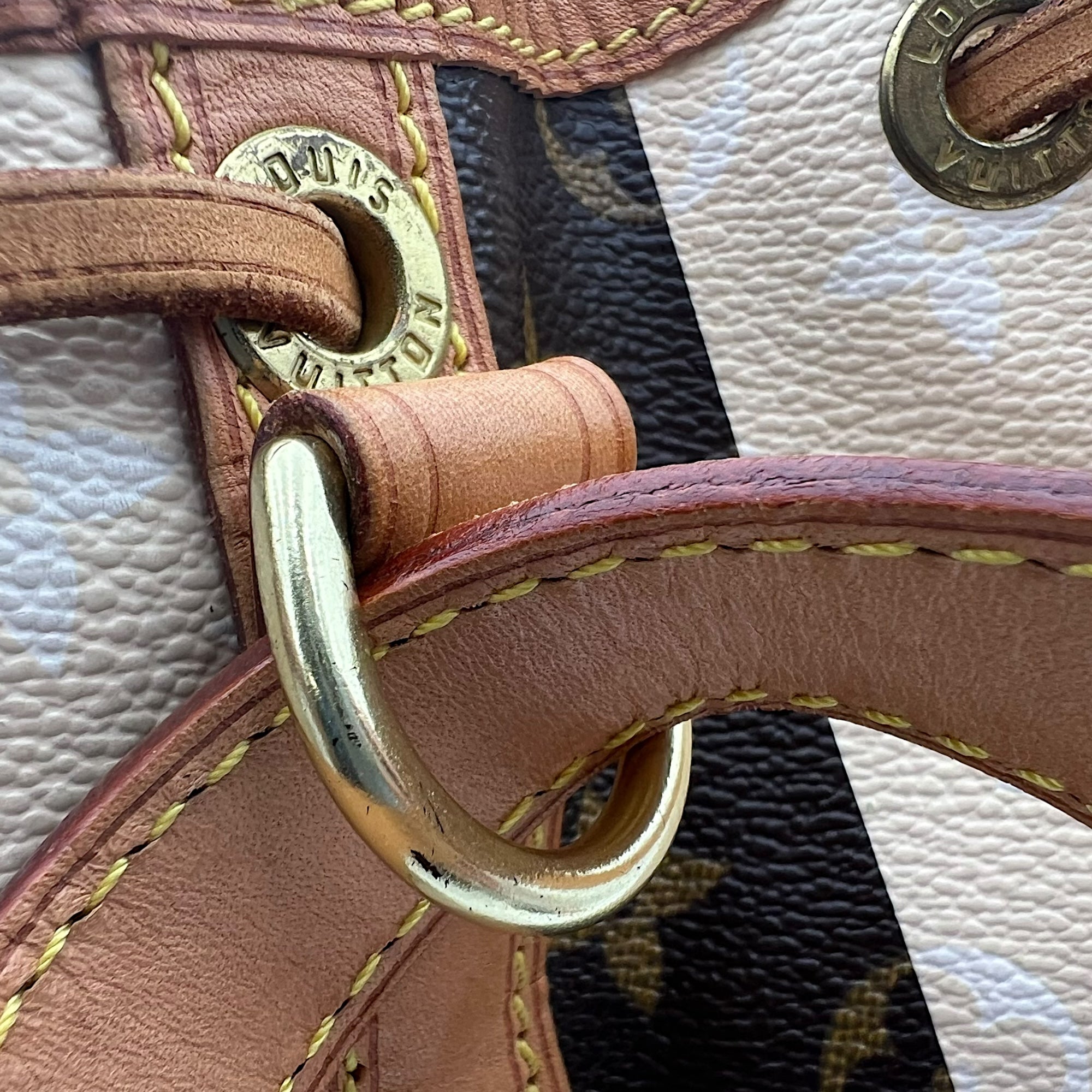 Louis Vuitton Rayures Noe GM Multi-colour Top Handle Bag in Monogram Coated Canvas, Gold hardware_10