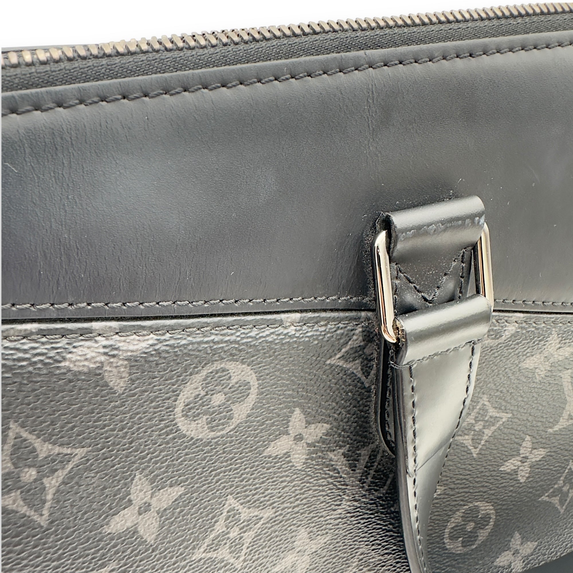 Louis Vuitton Explorer Briefcase Black Messenger in Coated Canvas, Silver hardware_6