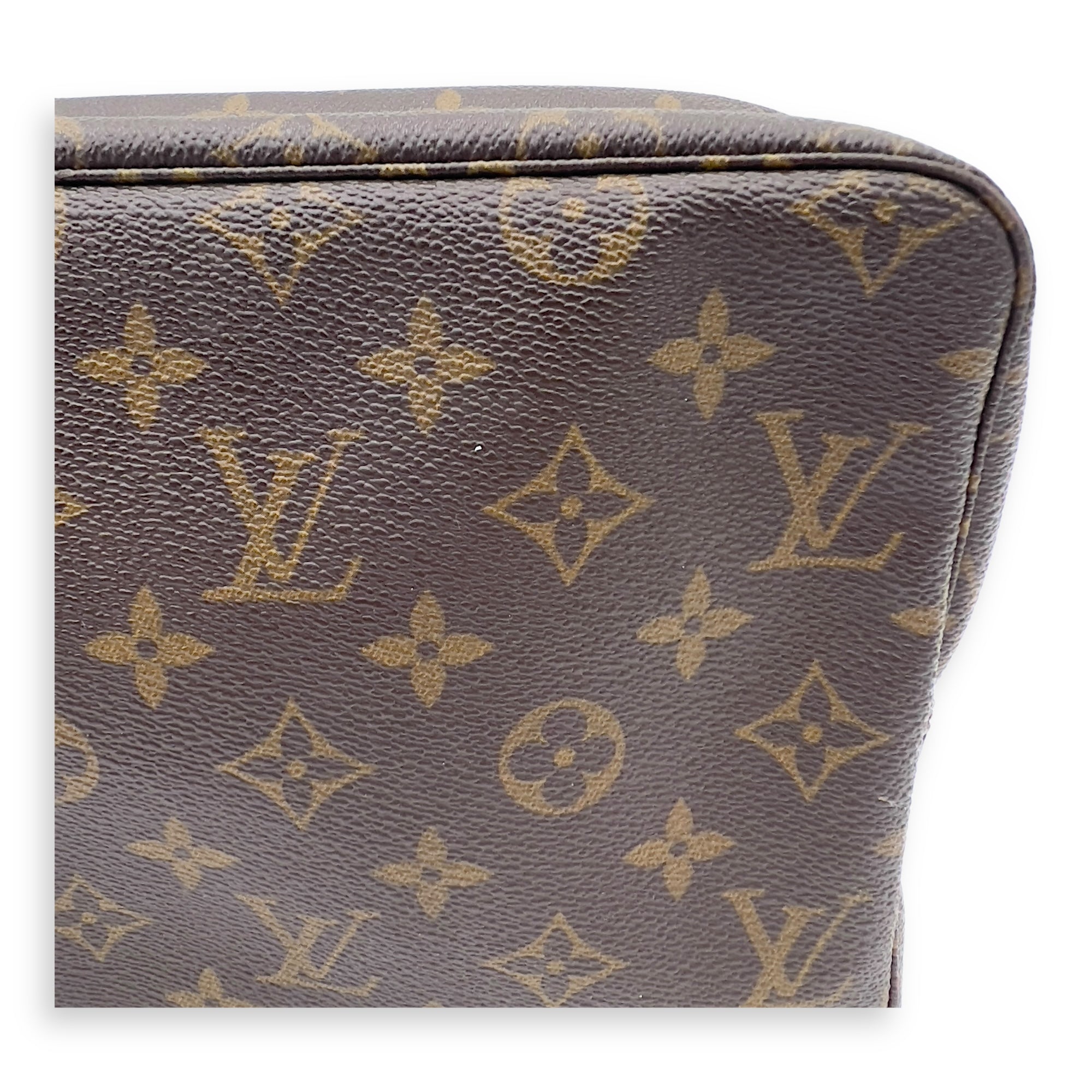 Louis Vuitton Toilette Pouch Brown in Monogram Coated Canvas, Gold hardware_12