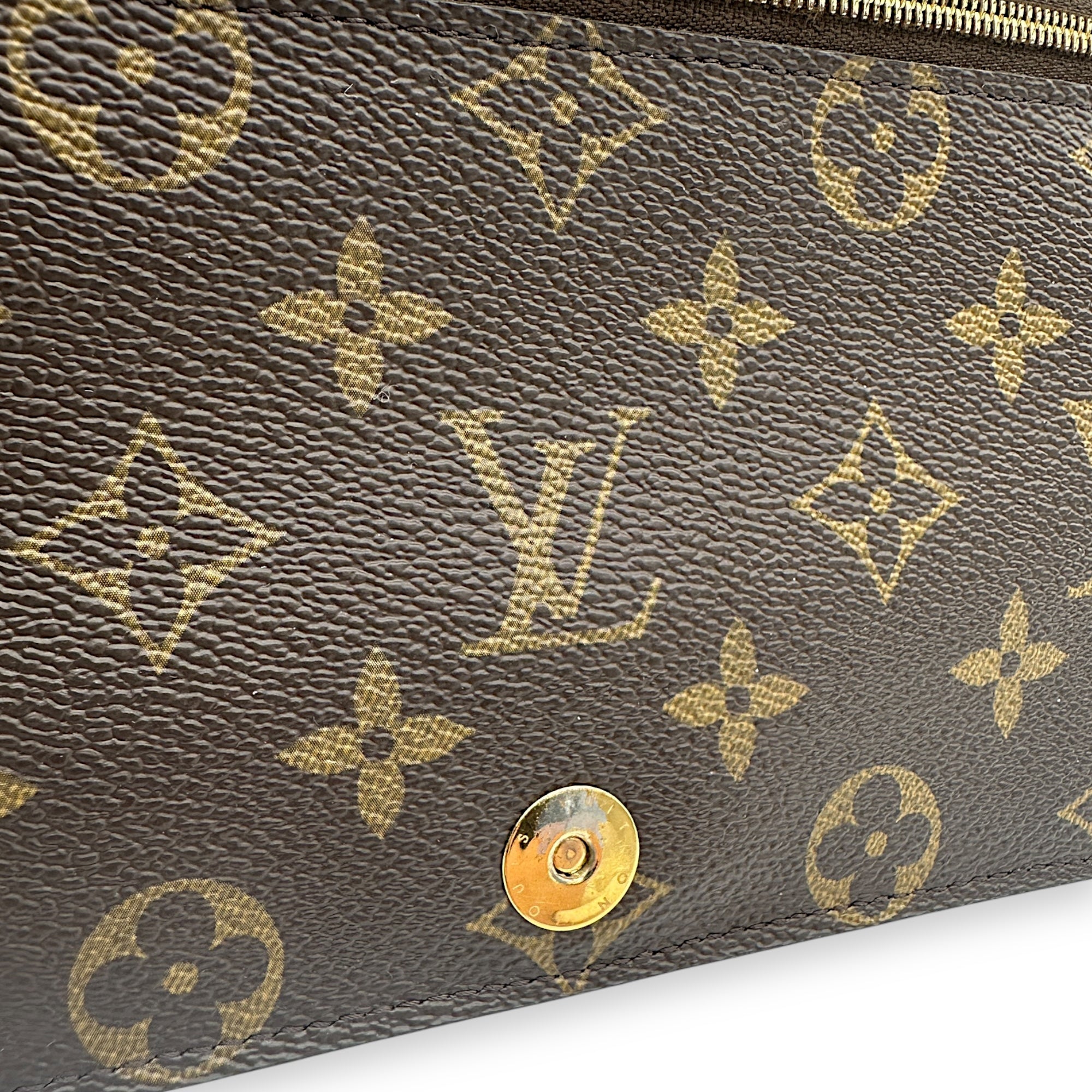 Louis Vuitton Christmas Animation Pochette Wallet On Chain Brown in Monogram Coated Canvas, Gold hardware_10