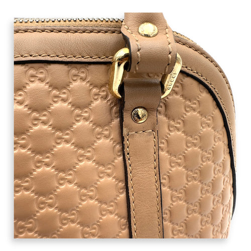 Gucci Dome Top Handle Bag Beige in Calfskin, Gold hardware_6